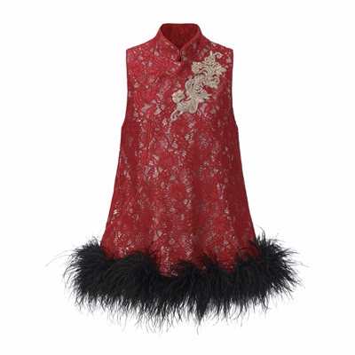 【JOJO官方授权】 JUNYANG杨君 云裳墨羽中式立领如意襟马甲