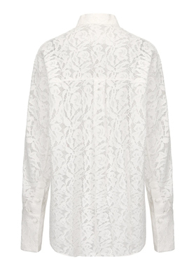 【 官方授权 】 JUNYANG杨君白玉如兰蕾丝廓形衬衫时尚百搭设计师