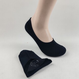 44码 隐形袜42 黑色浅口船袜后跟防滑硅胶男袜子库存清货 大码 夏季