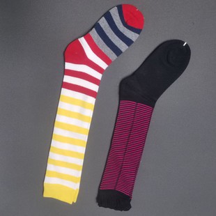 大童袜小腿袜子纯棉过膝袜条纹吸汗透气及膝高筒袜无骨袜 34码