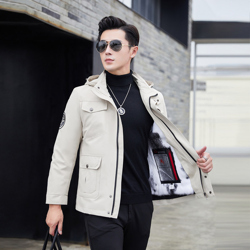 貂皮冬季派克服连帽皮草派克服