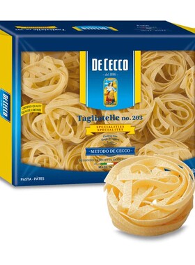 意大利进口 dececco得科233#阔身卷面 意面卷面宽面500g