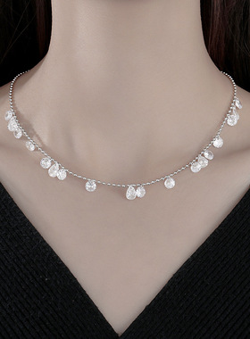 满天星钻石项链碎泪星河项链珠串脚链不规则水滴流苏手链女