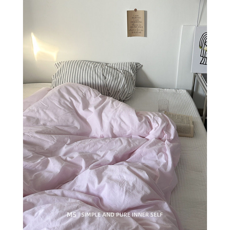 粉色少女全棉纯棉单个被套200x230单独单件150x200单人1.5米被罩