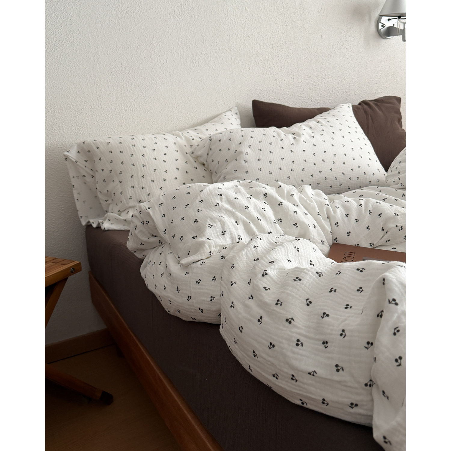 韩式小清新文艺软糯柔软双层纱全棉四件套纯棉床单被套床笠款床品