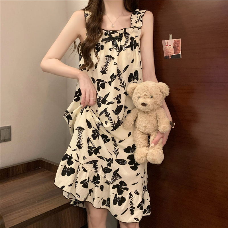 吊带睡裙女夏季带胸垫性感