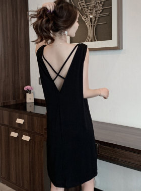睡衣女夏季纯棉背心睡裙家居服