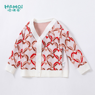 内搭婴儿线衣儿童针织衫 上衣小女孩冬季 外套 毛衣宝宝冬装 女童开衫