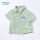 夏季 帅气打底衫 男童薄款 童装 衬衣儿童绅士风上衣新款 宝宝格子衬衫