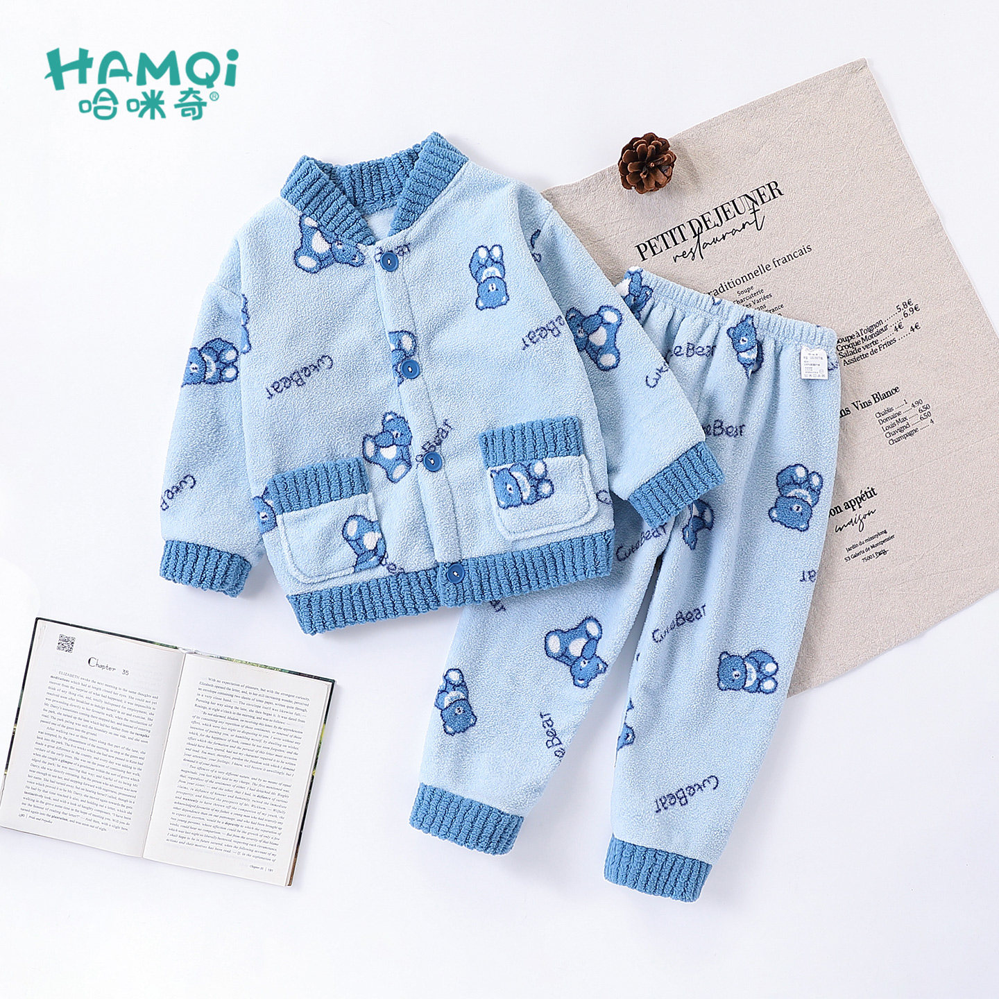 男童法兰绒家居服套装秋冬装宝宝开衫卡通睡衣小儿童新款外穿衣服,童装/婴儿装/亲子装,家居服套装,淘宝优惠券,粉丝福利购,淘宝优惠卷