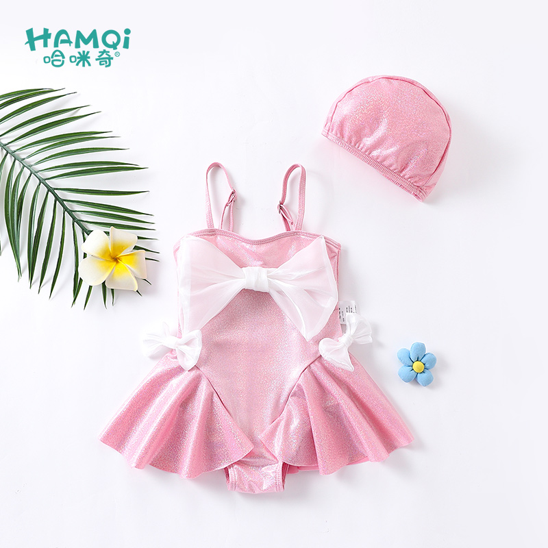 【送泳帽】女童连体泳衣夏季新款中大童高级洋气泳装儿童游泳衣夏