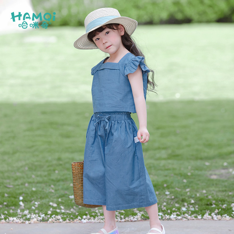 女童套装2026夏季新款儿童洋气两件套宝宝小童纯棉短袖阔腿裤夏装