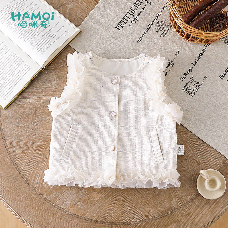 女童马甲春秋季洋气开衫背心小儿童宝宝新款童装坎肩外套女孩衣服