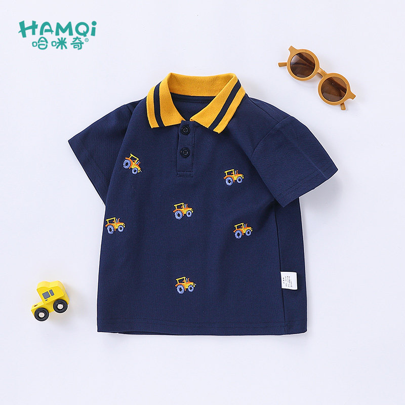 童装短袖polo衫男童夏季新款儿童帅气翻领半袖宝宝小童休闲上衣潮