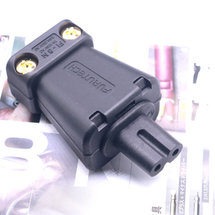 原装日本古河 发烧八字电源插头HIFI两孔8字尾插