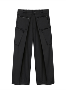 机能长裤尼龙阔腿直筒西裤solotex多口袋防水P45A非acronym