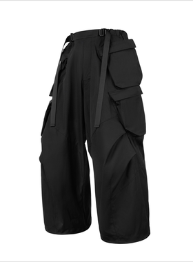 机能长裤尼龙阔腿灯笼裤四袋裤solotex多口袋防水P56A非acronym