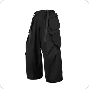 机能长裤尼龙阔腿灯笼裤四袋裤solotex多口袋防水P56A非acronym