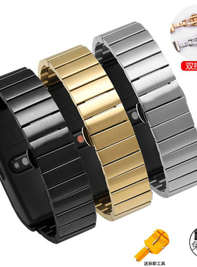 适用三星galaxy表带watch3/4/5/6c专用原装钢带proactive1/2表带