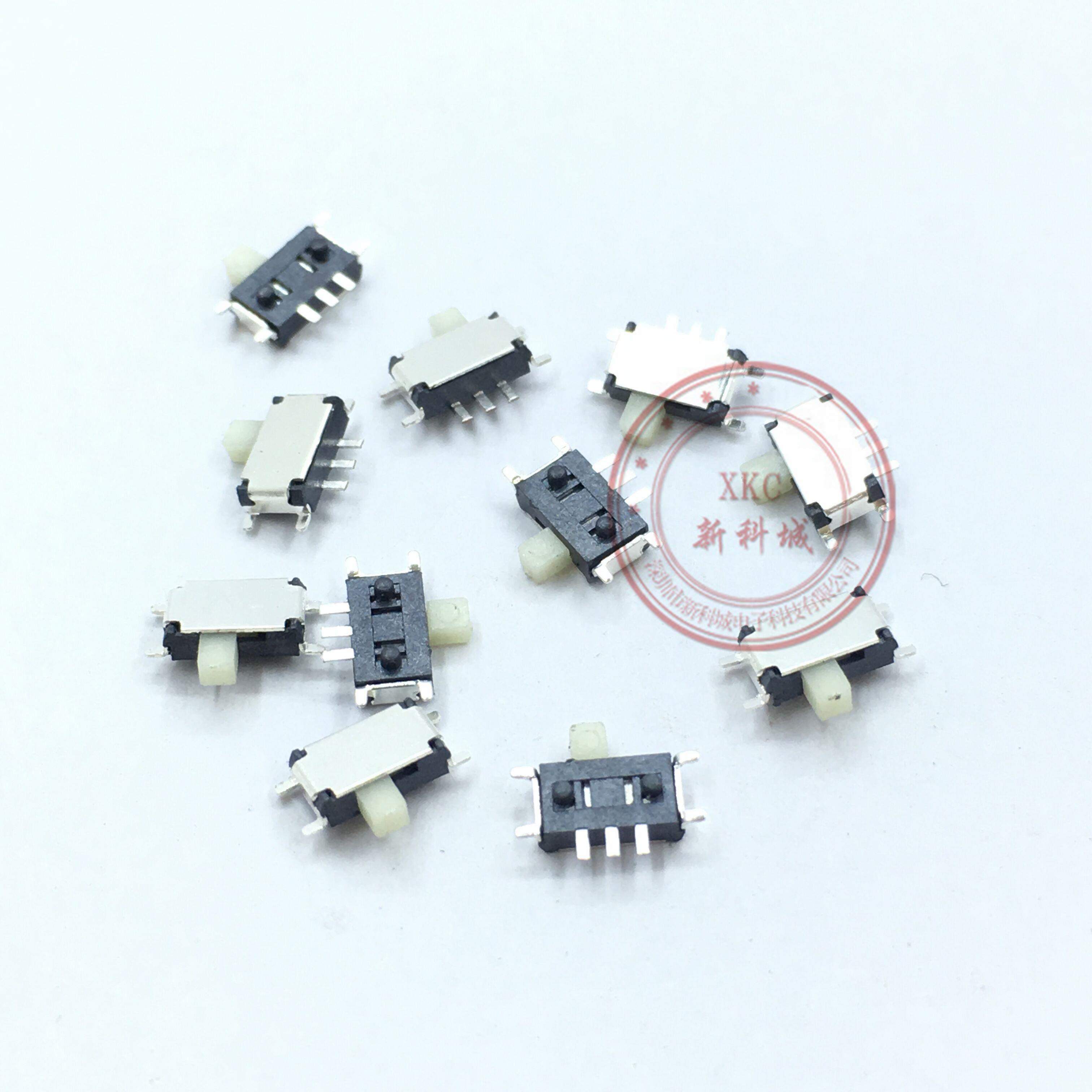 侧拨 拨动开关 长5MMx2.7MM高1.4MM 两档 柄1.5MM 贴片 7脚