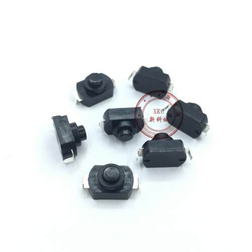超小贴片自锁开关按钮 2脚黑色迷你小型长12MM宽8MM高度8MM 1A30v