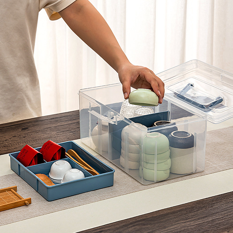 茶具收纳盒家用大容量有盖茶碗茶道茶配件整理箱防尘户外茶杯盒子,餐饮具,茶道/零配,淘宝优惠券,粉丝福利购,淘宝优惠卷