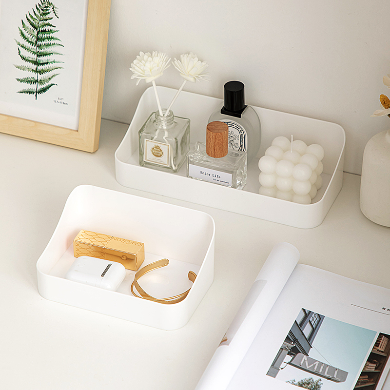 玄关收纳托盘入户钥匙收纳盒桌面眼镜手表化妆品首饰置物架小摆件