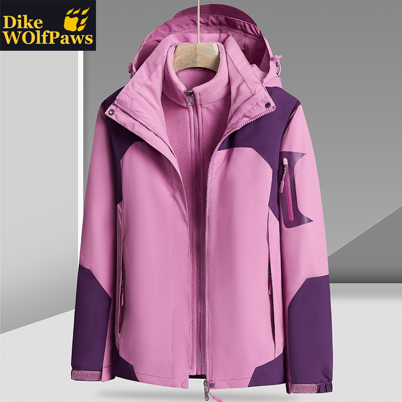 冲锋衣加绒加厚男