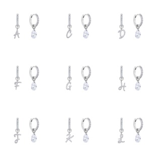 何洁董璇九丸黄明昊同款 印记艺术字母耳环AB款耳钉百搭通勤耳饰