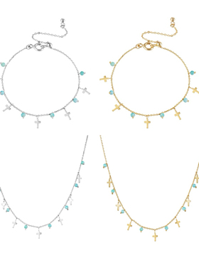 豆豆同款 秘密花园浅夏满天星项链手链气质高级锁骨链百搭女