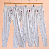 保暖裤 男纯棉加档高腰薄款 青年线裤 宽松打底裤 莱卡棉男士 衬裤 秋裤