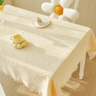 桌布轻奢高级感一次性ing风ins北欧茶几圆桌布生日台布文艺长桌布