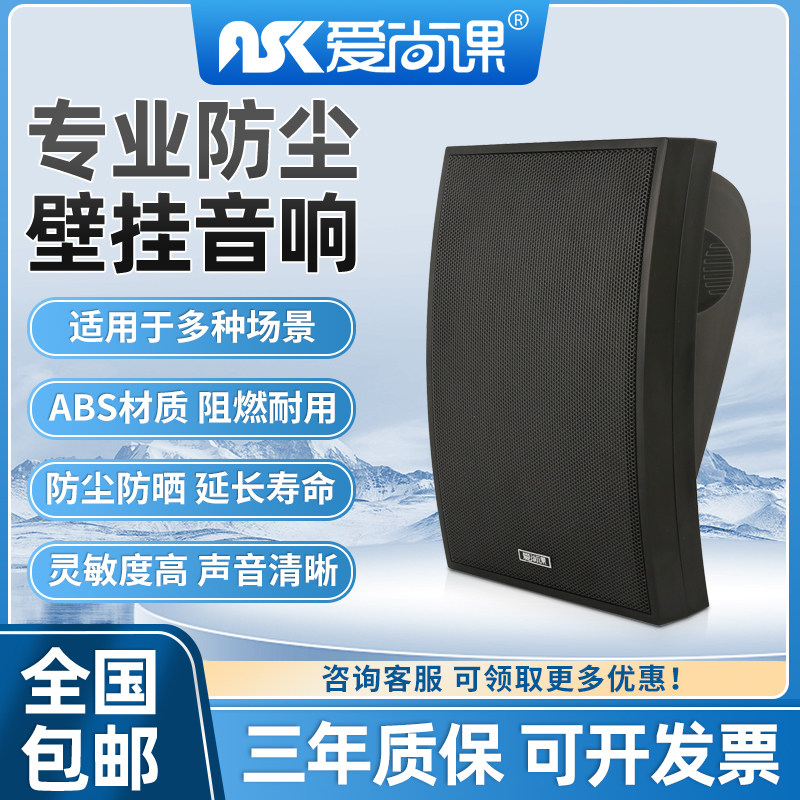爱尚课 WS-608壁挂音响店铺室内家用会议餐厅店铺墙壁背景音乐