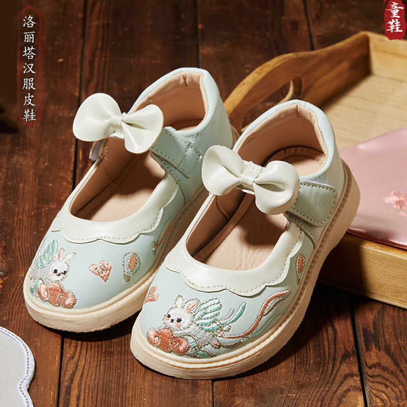 蝴蝶结旗袍公主小皮鞋
