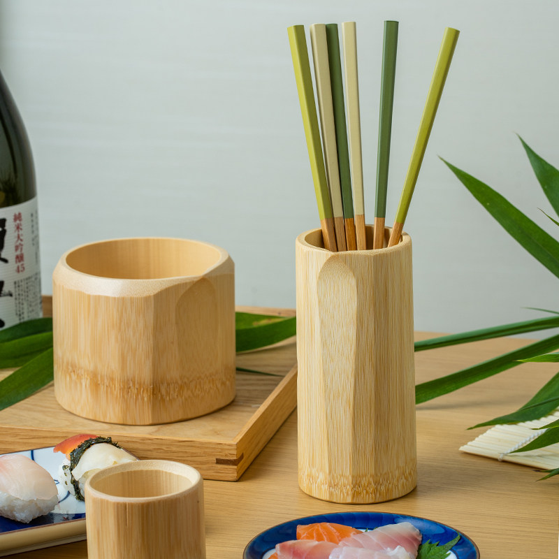 日本进口公长斋小菅清酒杯家用竹筒杯子天然手工竹制水杯茶杯酒瓶
