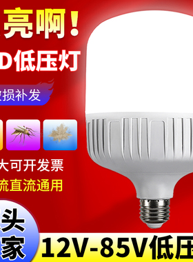 12V24V36V48伏led灯泡直流交流低压灯E27螺口地摊机床电瓶节能灯
