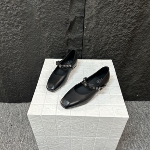 撤柜断码】牛皮内增高/舒适经典百搭法式单鞋方头平底女鞋9236