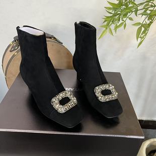 断码 百搭时尚 特价 复古真皮短靴女鞋 秋冬靴子C755 牛皮3.5公分