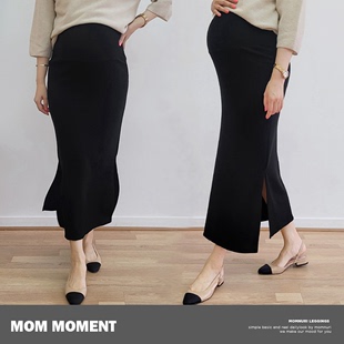 托腹中长款 秋季 裙子高腰半裙春夏孕妇裙 韩国代购 孕妇半身裙春秋款