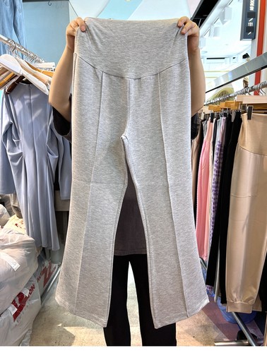 孕妇喇叭裤弹力显瘦外穿托腹裤子