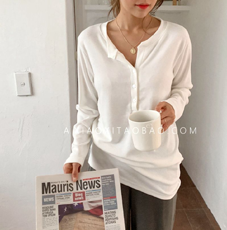 春秋纯棉长袖T恤孕妇上衣