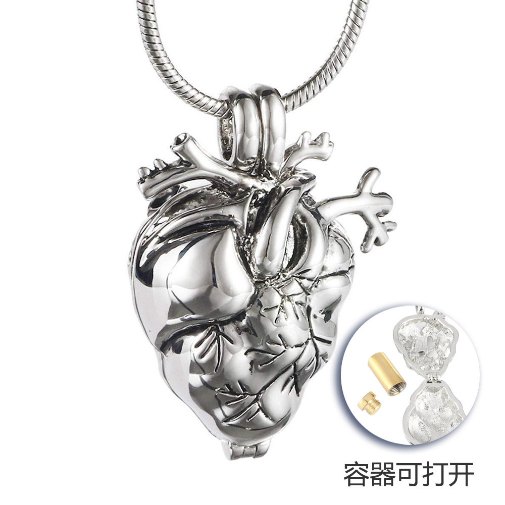 锌合金纪念亲人骨灰盒男女士项链