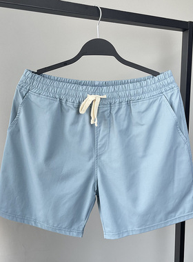 梭织纯棉短裤男 国潮洗水男休闲裤 时尚潮流三分裤 系绳休闲中裤