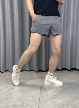针织棉质透气超短裤男士健身训练二分裤 马拉松运动短裤训练跑步