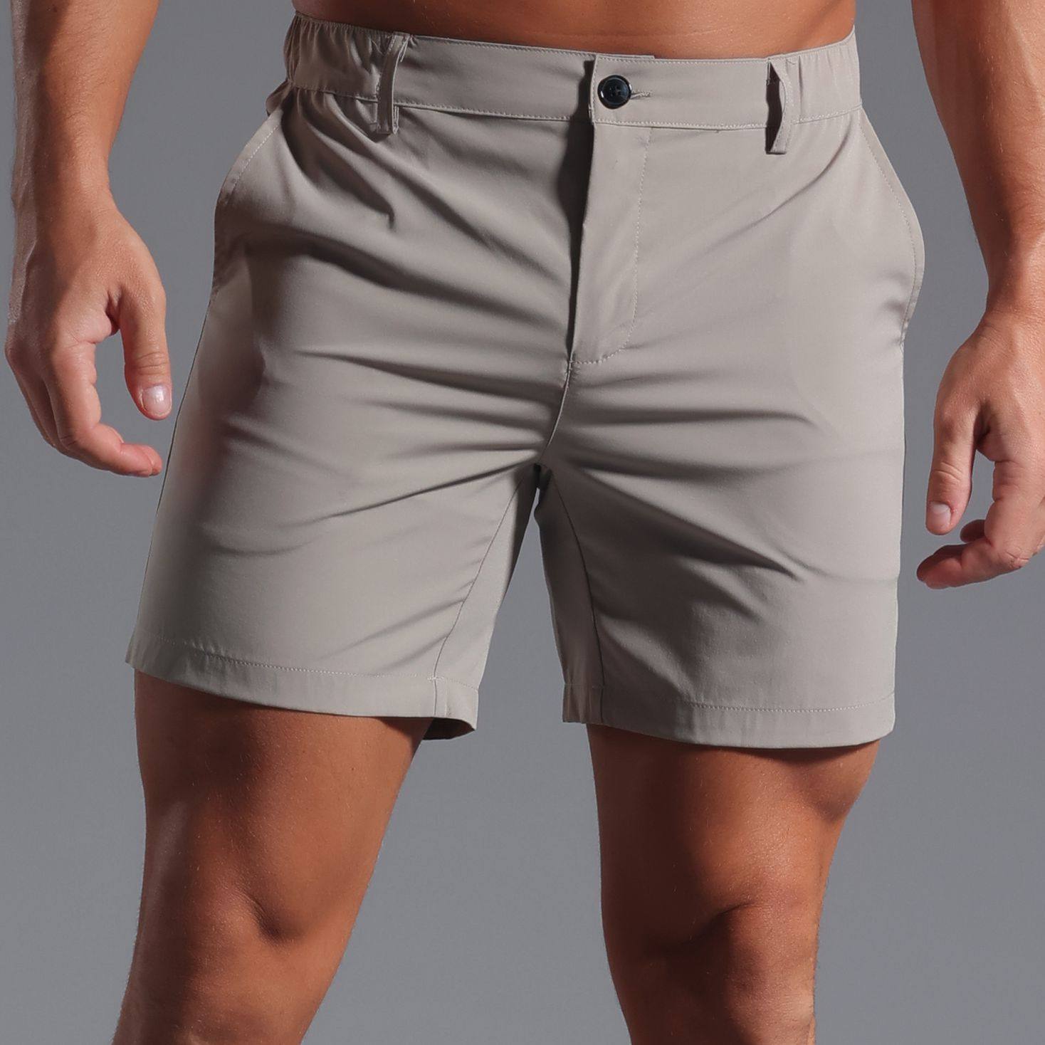 腰带拉链三分裤男速干弹力休闲裤 夏季薄款松紧系扣3分裤时尚百搭,男装,短裤,淘宝优惠券,粉丝福利购,淘宝优惠卷