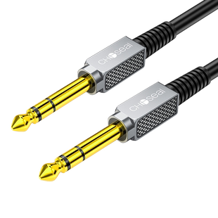 秋叶原6.5大三芯音频线吉他音响6.35镀银铜立体声卡音箱TRS平衡线