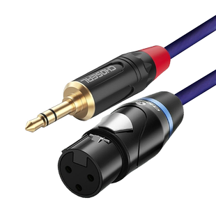 秋叶原 3.5转卡侬母电容麦克风音频线双卡农公母话筒调音台声卡线