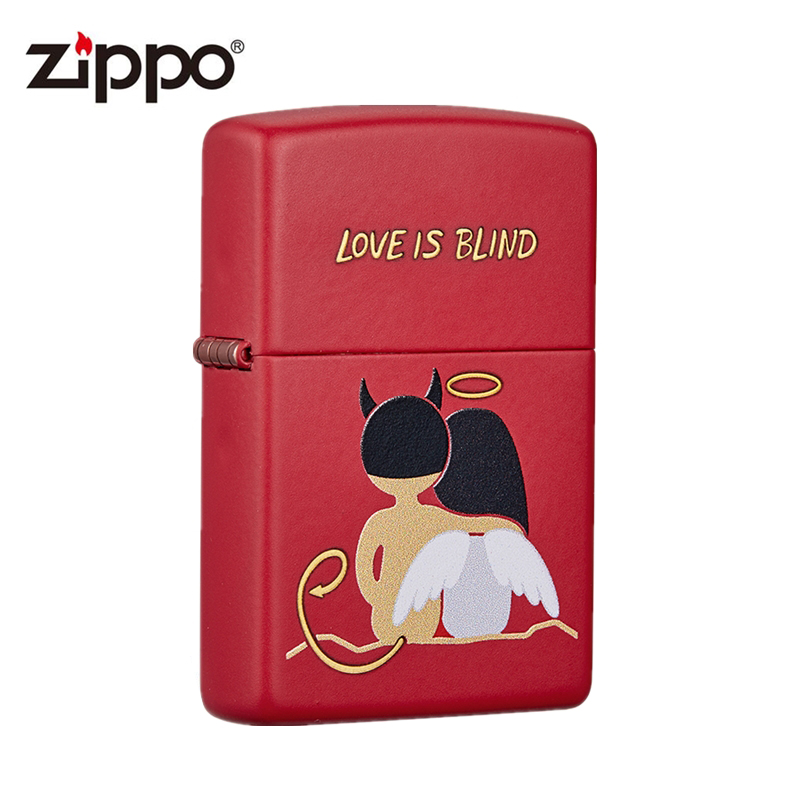 官方正版Zippo打火机正品芝宝煤油防风创意zipoo彩印爱无边界送礼