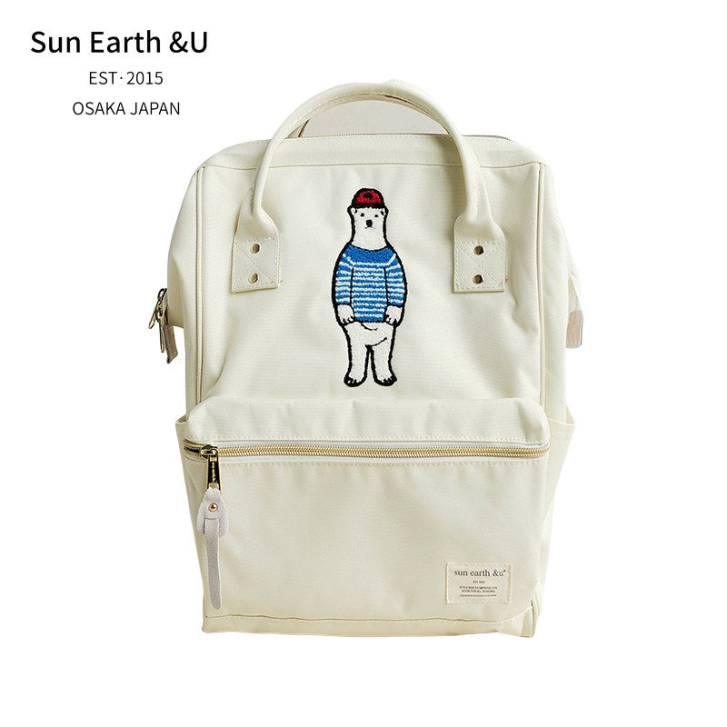 日本sun earth&u乐天双肩包离家出走包中学高中女学生书包熊背包 箱包皮具/热销女包/男包 双肩背包 原图主图