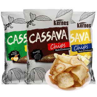 印尼进口克恩兹木薯片125g*3包松露咸蛋黄蜂蜜味网红抖音爆款薯片